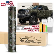Camouflage Digital Army Green Military Matte Vinyl Sticker Wrap Decal Sheet Film
