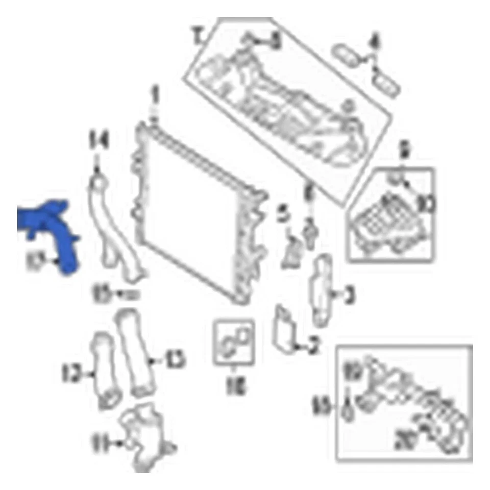 For Jaguar XF 2013-2020 Jaguar AJ813917 Engine Coolant Pipe Foto 3 de 3