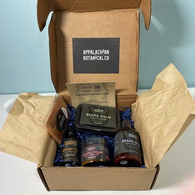 Appalachian Botanical Complete Beard Care Kit Oil + Wash + Balm + Cream + Comb