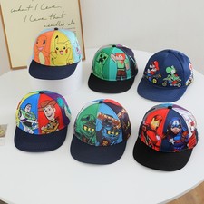 Boys Cartoon Hip Hop Snapback Hat Toddler Baby Kids Flat Brim Baseball Cap Gift