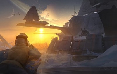 Star Wars snow sunset fan art fantasy tie Custom Gaming Mat Desk 4132