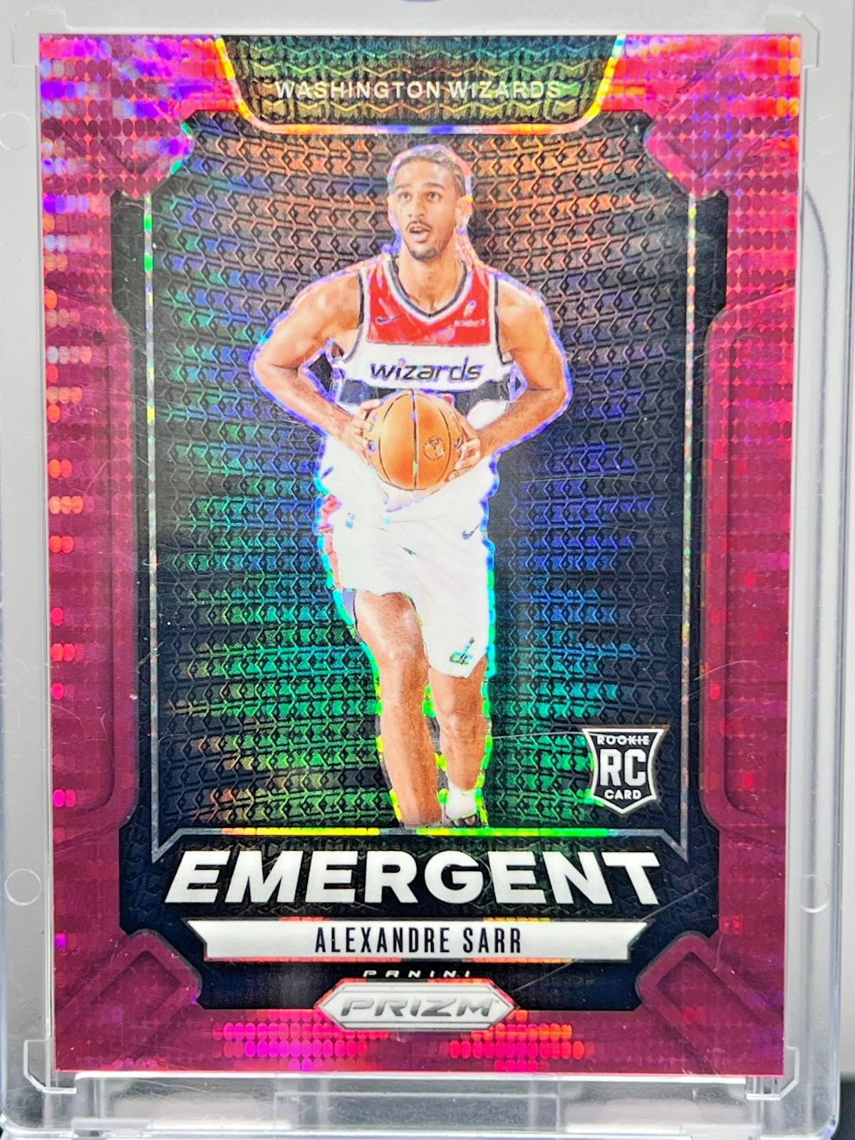2024-25 Panini Prizm Alexandre Sarr Emergent Pink /42 RC Rookie