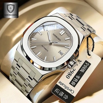 Automatik Herrenuhr Leuchtzifferblatt Wasserdicht Edelstahl Luxus