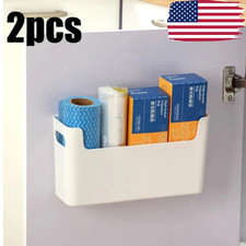 Caja de almacenamiento montada en la pared gabinete puerta organizador cocina contenedor colgante EE. UU.