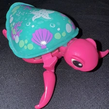 Little Live Pets Turtle Pink Aqua Green Swimmer w/ Purple & White Sea Life WORKS