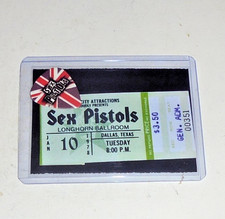 Sex Pistols Sid Punk Rock Band Concert Card Guitar Song Pick Bullocks Queen UK