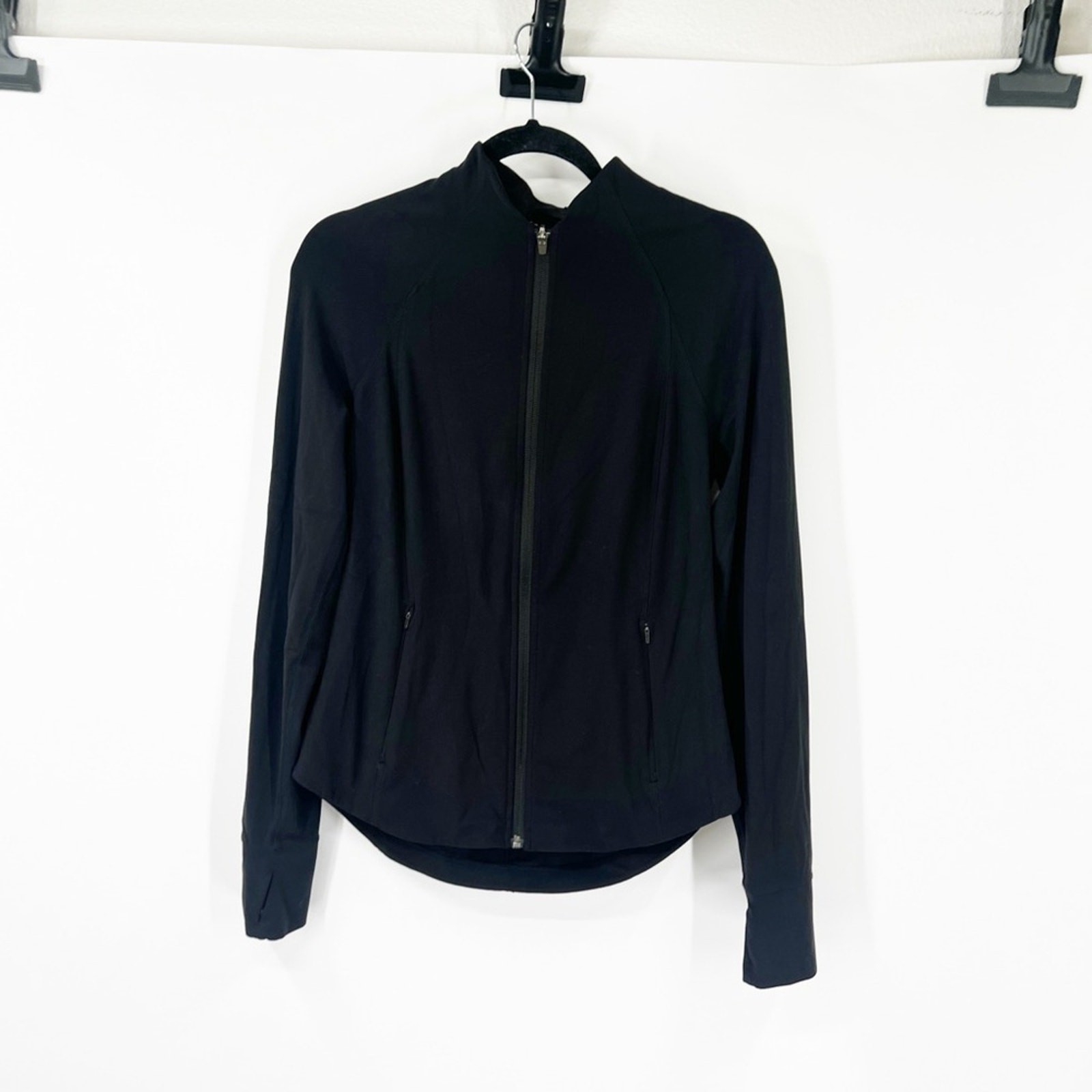 Athleta Size Medium Salutation Jacket Black Full … - image 2