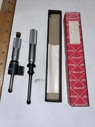 Lot Of 2 Starrett 263-M Linear Precision 0-25mm Range Micrometer 263MRL