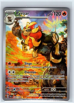 Pyroar 200/193 Illustration Rare Paldea Evolved Pokemon Near Mint