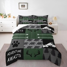 Bear Print Comforter Set for Girls Boys Children Cartoon Bear Animals Comfort...