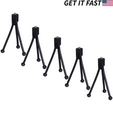 4" Flexible Mini Tabletop Tripod Stand - Black 5-Pack