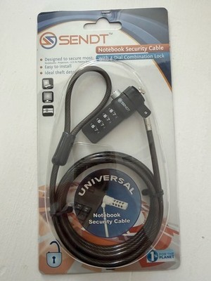 Sendt Notebook Security Cable with 4-dial Combination Lock - Brand New