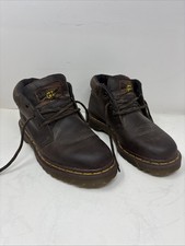 Dr Doc Martens 8057 Hiking Boots Men Sz 5 3-Eyelet Greasy Brown Vtg Y2K England