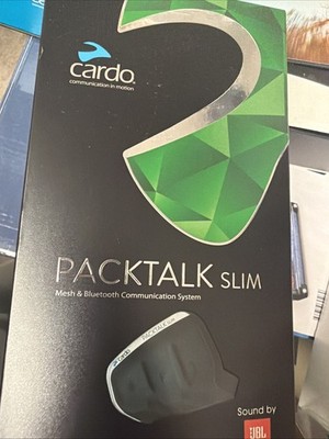Cardo Packtalk Slim Mesh Bluetooth Communication System JBL Speakers 210697