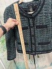 J Crew Blazer Women Tweed Fanfare Peackock Green Wool Blend Lined Metal Button 2 — photo 5