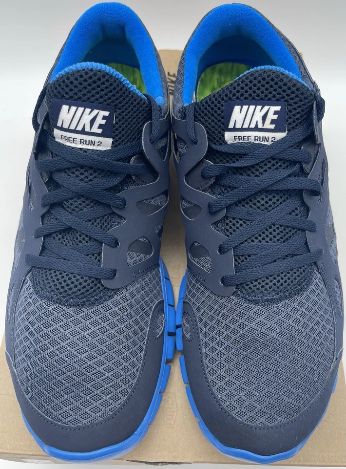 Nike Free Run +2, Thndr Blue/ PHT BL-OBSDN-White,540244-444, Men’s Sz 11.5 - Photo 4/4