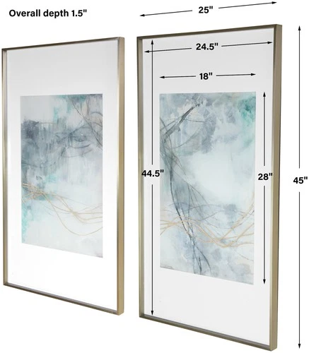 Uttermost 45099 Undulating Oro 45" x 25" Framed Abstract Painting - MultiColor - Picture 5 of 5