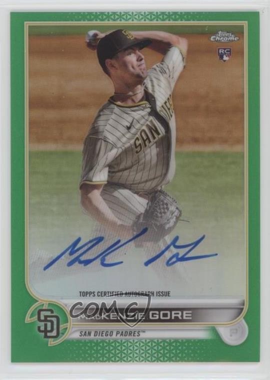2022 Topps Chrome Rookie Green Refractor 98/99 Mackenzie Gore #RA-MG Auto 7c5