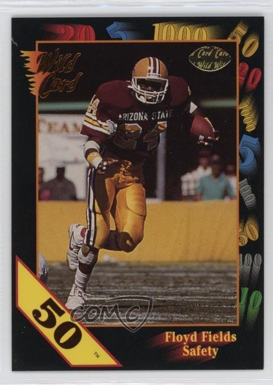1991 Wild Card Draft 50 Stripe Floyd Fields #33 0u2j
