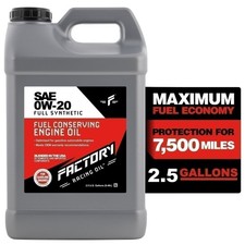 Factory Racing Oil SAE 0W20 Full Synthetic Engine Oil, API SP GF-6A, 2.5 Gallons 26.00 per gallon