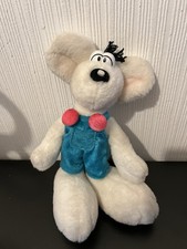 Diddl Mouse Soft Plush Toy With Blue Dungarees And pink Buttons