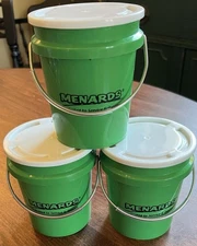 Menards Mini Buckets Lot Of 3 With Lids
