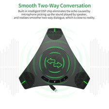 USB Speakerphone Conference Microphone Omnidirectional Computer Mic 360 Vo ZWJD