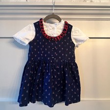 Vintage Austrian Girls Dirndl Dress Wachsberger Austria Size 4/5 Oktoberfest