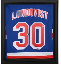 Henrik Lundqvist NY RangersFRMD Signed Blue Fanatics Breakaway Jersey Shadowbox