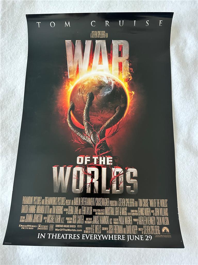 WAR OF THE WORLDS Original Promo Movie Poster TOM CRUISE  Spielberg