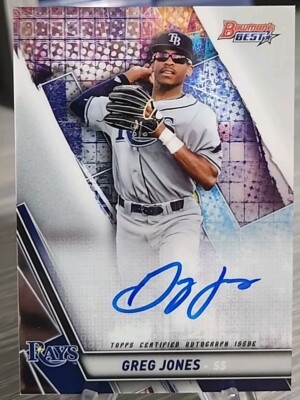 Greg Jones 2019 Bowman's Best Autograph #B19-GJ Tampa Bay Rays/Colorado Rockies