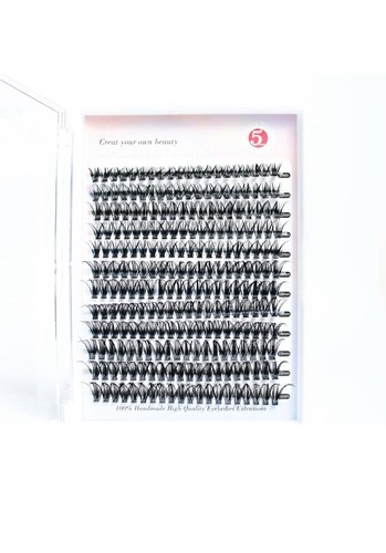 Individual DIY Eyelashes Extension 240 Psc D40 Clusters 100% Handmade (D40-D-9-1 - Picture 3 of 6