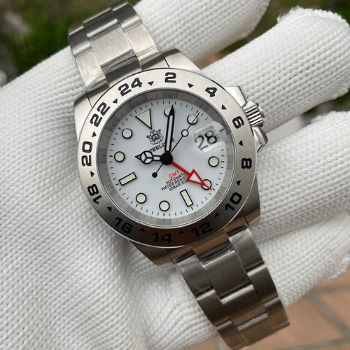 Steeldive SD1992, GMT, White, NH34, Sapphire, Lume, 300m Diver, Diving, BNIB - Foto 4 di 13