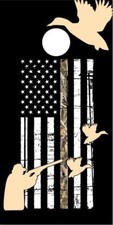 American Flag Duck Hunting LAMINATED Cornhole Wrap Bag Toss Skin Decal Sticker