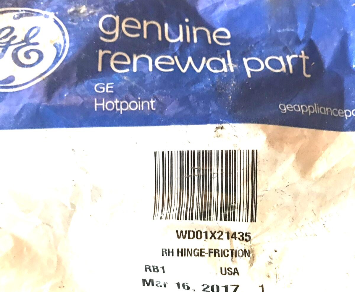 GENUINE OEM (GE) Dishwasher RH Hinge Friction Pad ASM WD01X21435 FAST