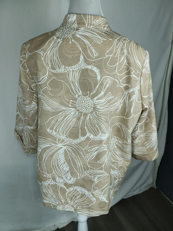 Susan Graver Wms 尺寸 1X 围攻颜色 100% 棉套装独立夹克 B9 — 第 4/4 张图片