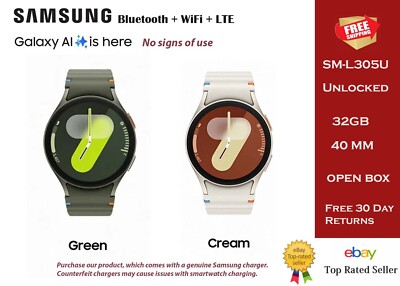 Galaxy Watch7 Aluminum 40mm SM-L305U 32GB Bluetooth WiFi LTE Unlocked 
