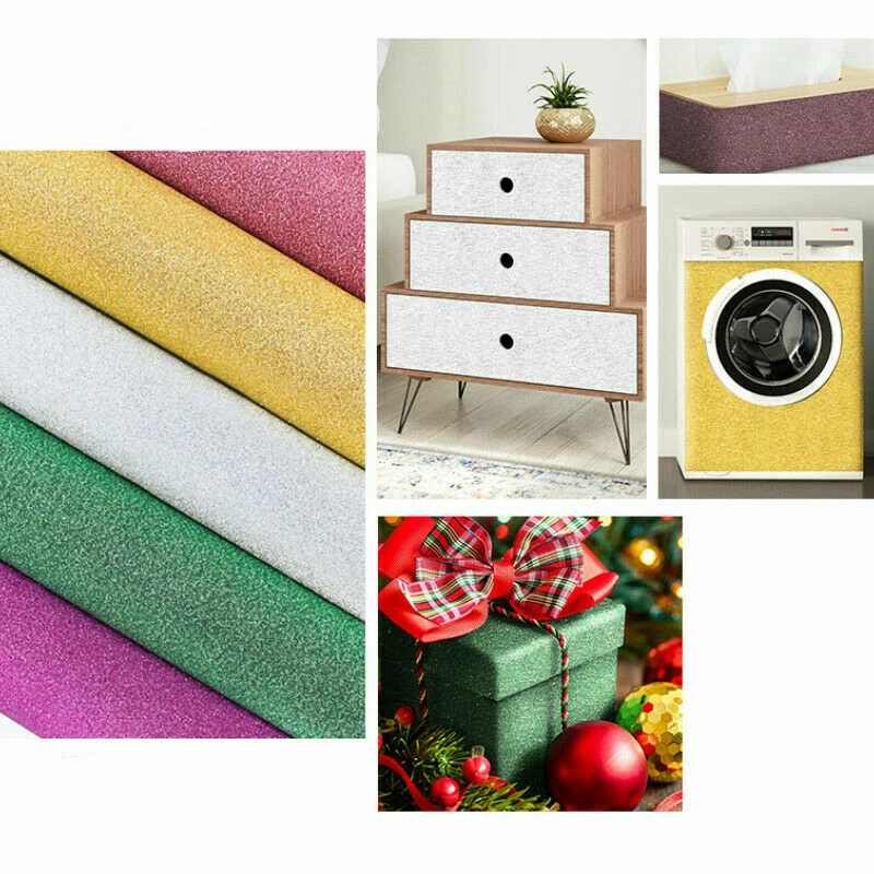 3M Self Adhesive Glitter Shiny Wallpaper DIY Craft Sticker Wall Home Decor - image 3 of 4