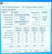 HMA81GU6AFR8N-UH - SK Hynix 8GB 1Rx8 PC4-2400T-UA2-11 Desktop Memory RAM