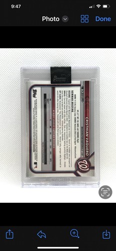 Cristhian Vaquero 2022 1st Bowman Chrome X Orange X-Fractor #'d 3/5 - Picture 7 of 7