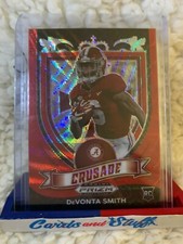 Devonta Smith 2021 Panini Prizm Draft Picks DP Crusade Ruby Red Wave Mint RC SP