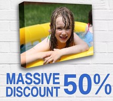 CANVAS PRINTS YOUR PHOTO ON A3 personalised 16X12IN 18MM DEEP BOX FRAME