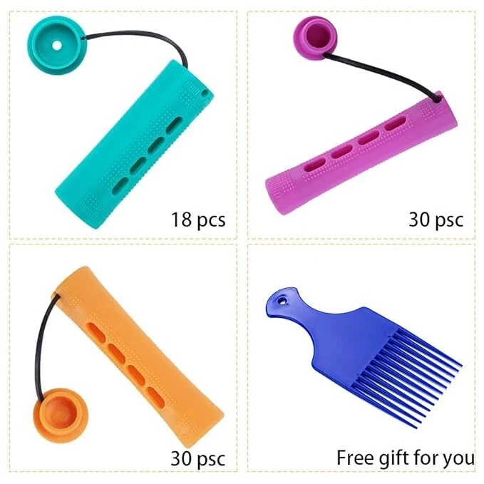 78 peças de conjunto de 3 tamanhos, SALÃO DE BELEZA EZ COLD WAVE HAIR PERM RODS - Imagem 4 de 4