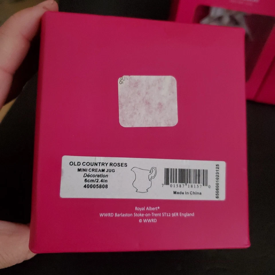 3 Royal Albert Old Country Roses Adorno de Navidad Robin Crown Jarra Crema Nuevo Foto 3 de 4