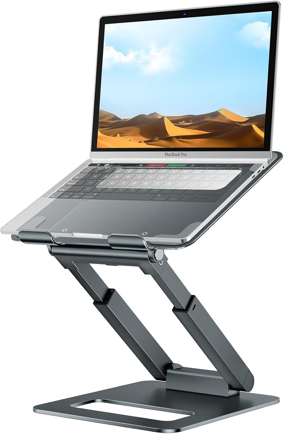 Laptop Stand for Desk Adjustable Height, Telescopic 360 Rotating Pull Out-image