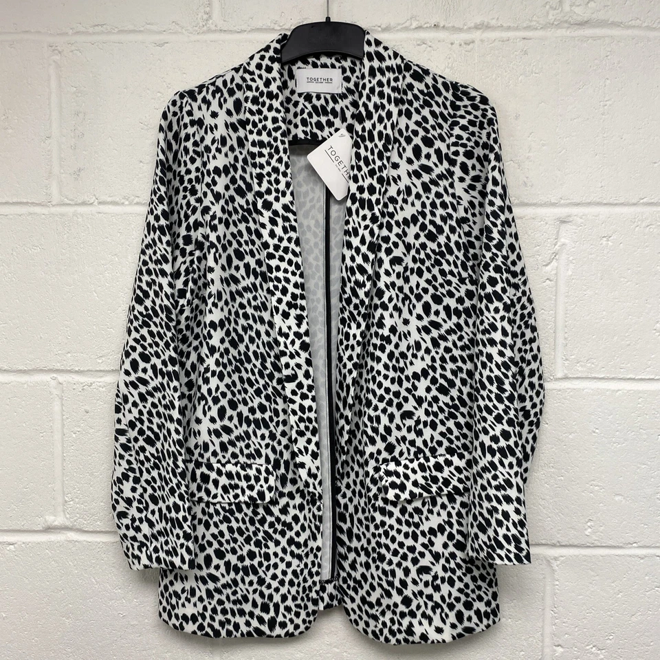 Together Black And White Animal Print Blazer Size 10 BNWT. PK402089 - Image 2 of 4