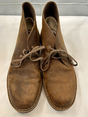 CLARKS BUSHACRE 2 DESERT Ankle Chukka BOOTS Men Brown 10 M Leather Nubuck Clarks Bushacre 2 In Brown Leather | ShopSimon main image 2