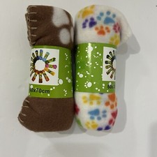 Soft Warm Fleece Lovely Design Paw Print Pet Blanket Dog Cat Mat Puppy 60X70 CM