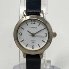 Vintage Carriage by Timex Watch Women 21mm Silver Tone Round New Battery 8" 2004