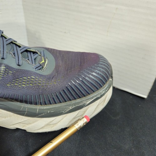 Hoka One One Bondi 7 Mens Sz 12 Blue Cushioned Running Sneakers Comfort Neutral - Picture 11 of 22